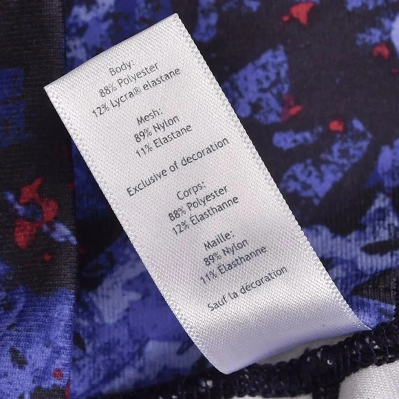 Ivivva  Rhythmic Tight Leggings Purple Black Mesh Athletic Size 14 - Picture 7 of 7